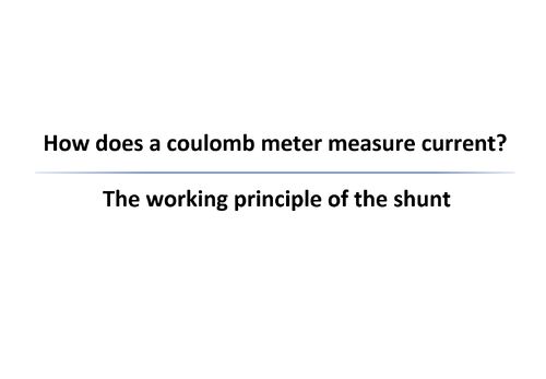latest company news about How does a coulomb meter measure current? The working principle of the shunt