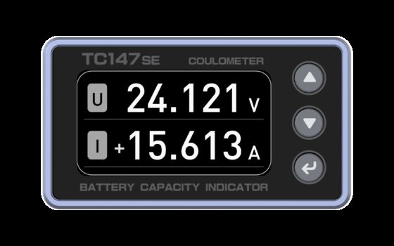 TC147 1,47-calowy monitor baterii do wózka inwalidzkiego elektrycznego, system zarządzania baterią, kolorowy ekran, 8-80V 0-150A