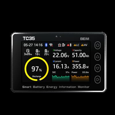 مانیتور باتری لمسی 3.5 اینچی TC35 با وضوح بالا با بلوتوث/WiFi/دما/کنتاکت خشک