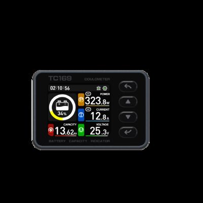 Goede prijs TC169 1,69 inch batterijmonitor met shunt kleurenscherm 8-80V 0-150A waterdichte batterijmonitor online