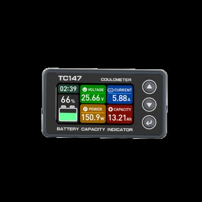 Bom preço TC147 Monitor de bateria de 1,47 polegadas Tela colorida 8-80V 0-150A Monitor de bateria inteligente on-line