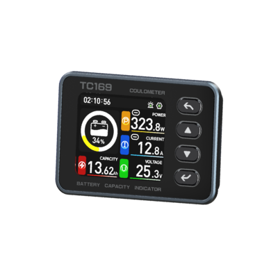 qualidade TC169 Monitor de bateria Bluetooth de 1,69 polegadas para cadeira de rodas elétrica com tela colorida 8-80V 0-150A fábrica