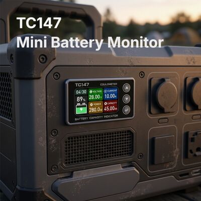 Goede prijs TC147 Compacte kleurendisplay Hoge precisie lithiumbatterijmonitor 8-80V 0-150A online