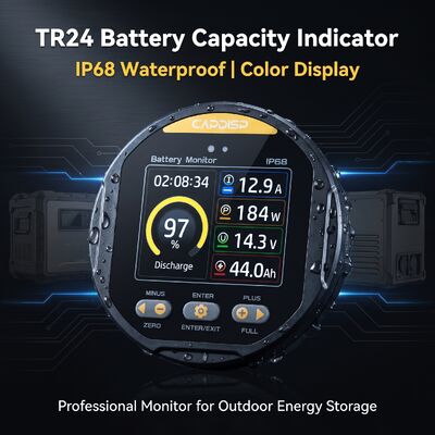 Quality TR24 IP68 Waterproof TFT Color Screen Battery Capacity Indicator 8-100V 0-500A factory